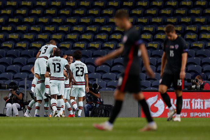 Portugalska Hrvaška liga narodov | Portugalci, ki jim Cristiano Ronaldo ni pomagal, so s 4:1 odpravili Hrvaško. | Foto Reuters