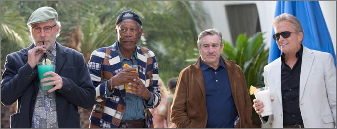Štirje priletni prijatelji (Robert De Niro, Michael Douglas, Morgan Freeman, Kevin Kline) se po dolgih letih dolgočasnega upokojenskega življenja podajo na noro pustolovščino v Las Vegasu, da bi proslavili prihajajočo poroko enega od njih. • V soboto, 2. 10., ob 22.55 na CineStar TV 2.** | Foto: 