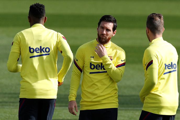 Lionel Messi | Lionel Messi je zaradi lažje poškodbe izpustil zadnji trening Barcelone. | Foto Reuters
