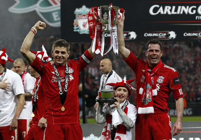 V nedeljo je minevalo točko pet let od zadnje lovorike Liverpoola. Steven Gerrard in Jamie Carragher (na sliki) sta medtem že končala karieri, oba sta se upokojila brez angleškega naslova. | Foto: Reuters