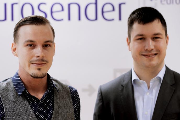 Tim Potočnik, Jan Štefe, Eurosender | Tim Potočnik (levo) in Jan Štefe (desno), ustanovitelja podjetja Eurosender. | Foto STA