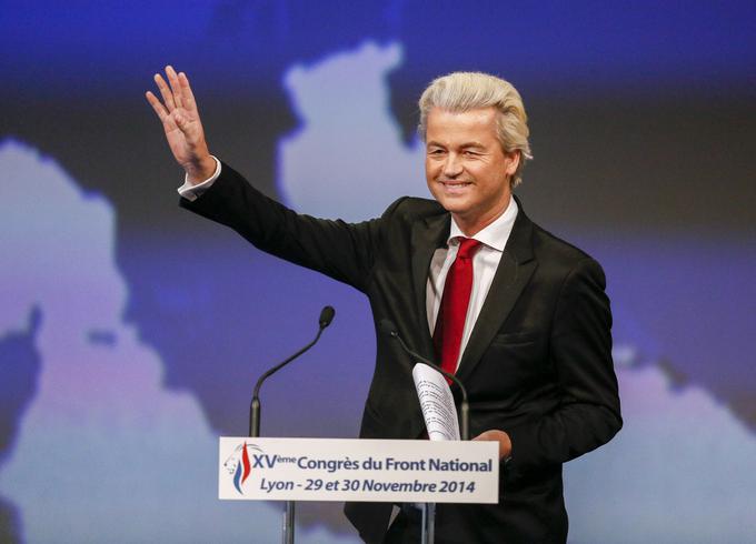 Wildersov morebitni velik uspeh na marčevskih parlamentarnih volitvah bo dal zagon tudi Le Penovi in AfD. | Foto: Reuters