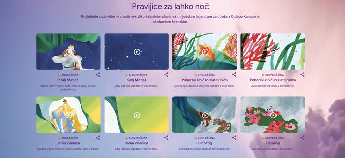 Tudi slovenske otroške pravljice so značilen in prepoznaven del naše dediščine, zato so si zaslužile svoj prostor na slovenskih straneh pobude Google Arts & Culture.  | Foto: Google Arts & Culture