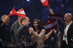 Zmagovalka Evrovizije je bradata Avstrijka, Tinkara predzadnja