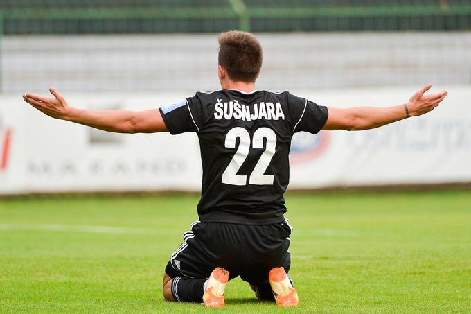 Luka Šušnjara je v preteklosti nosil dres Mure, na prvi tekmi v dresu Tabora v Fazaneriji pa se med strelce vpisal že po 11 minutah. | Foto: Mario Horvat/Sportida