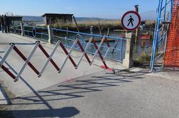 Most do Sečoveljskih solin ponovno zaprt