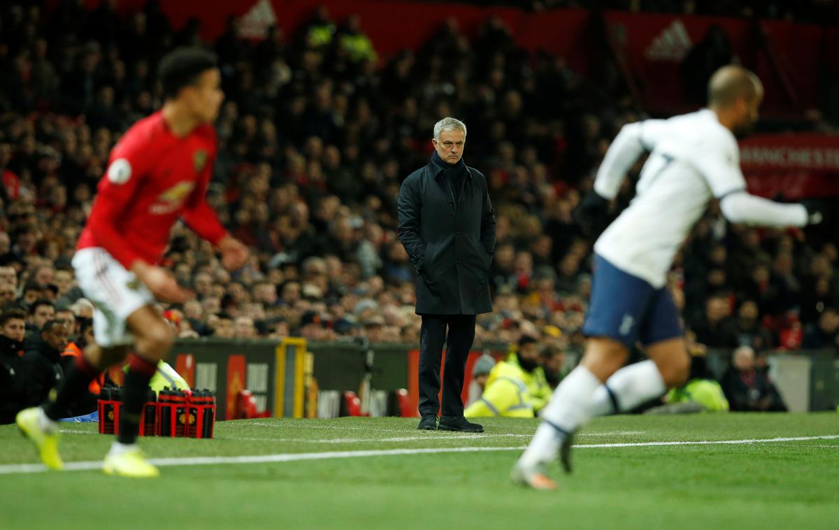 Jose Mourinho | Jose Mourinho se je vrnil na Old Trafford v vlogi trenerja Tottenhama in izgubil z 1:2. | Foto Reuters