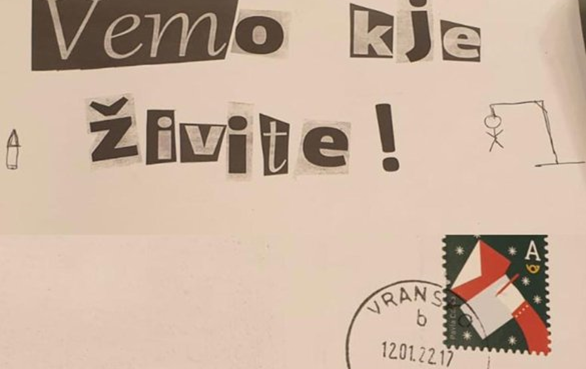 Grožnje politikom | Specializirano državno tožilstvo zanima, kdo je novinarjem razkril ime in priimek osebe, ki je slovenskim politikom in njihovim družinskim članom pošiljala kuverte z grožnjami, risbami vislic in naboji. | Foto Twitter
