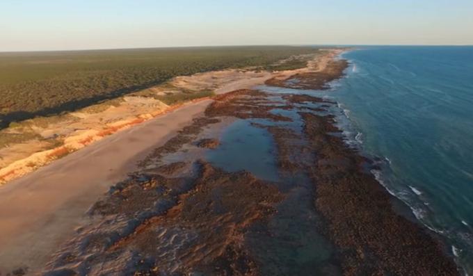 Območje avstralskega "Jurskega parka". Prav ob vodi so do zdaj odkrili naveč sledi dinozavrov. | Foto: Univerza v Queenslandu