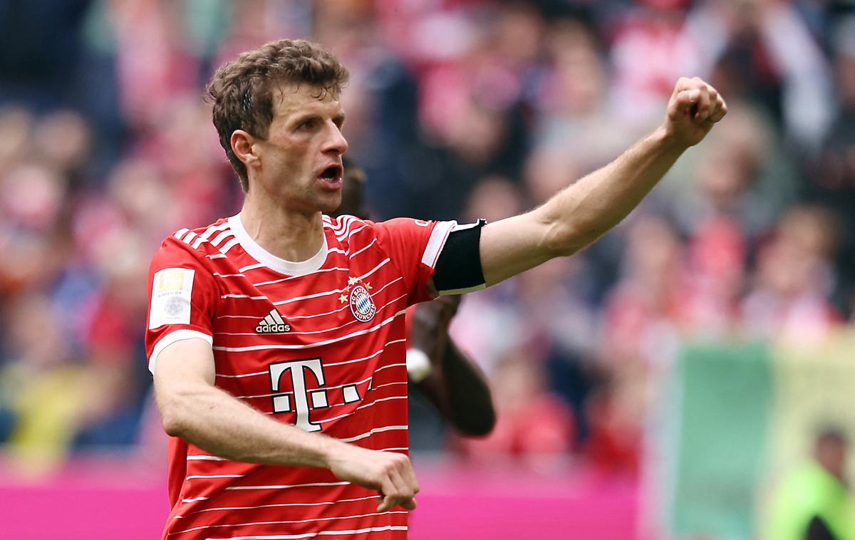 Bayern München  Thomas Müller |  Thomas Müller je zabil prvi gol na tekmi, sledilo jih je še pet. | Foto Reuters
