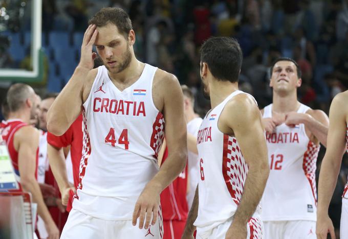 Bojan Bogdanović in hrvaški košarkarji po porazu s Srbijo | Foto: 