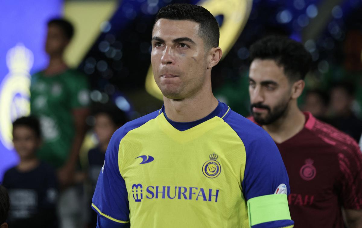 Cristiano Ronaldo | Cristiano Ronaldo je v derbiju prvenstva Savdske Arabije izgubil proti neposrednemu tekmecu za naslov prvaka in padel na drugo mesto. Portugalec je doživel prvi poraz v savdskem prvenstvu. | Foto Reuters
