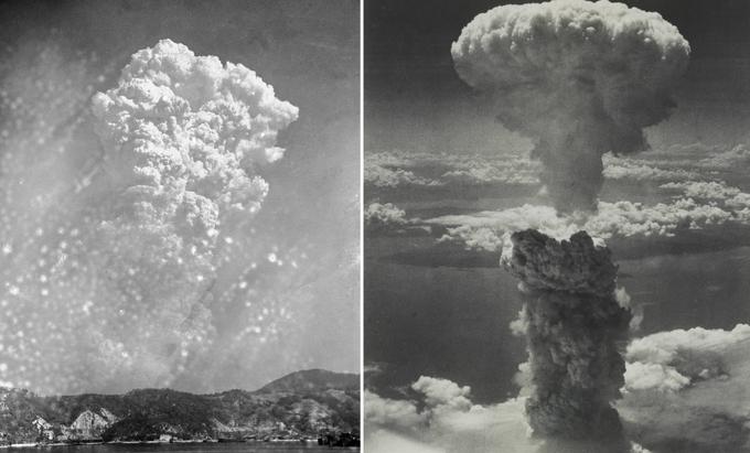 Gobasta oblaka nad Hirošimo, 6. avgust 1945, in Nagasakijem, 9. avgust 1945.  | Foto: AP / Guliverimage