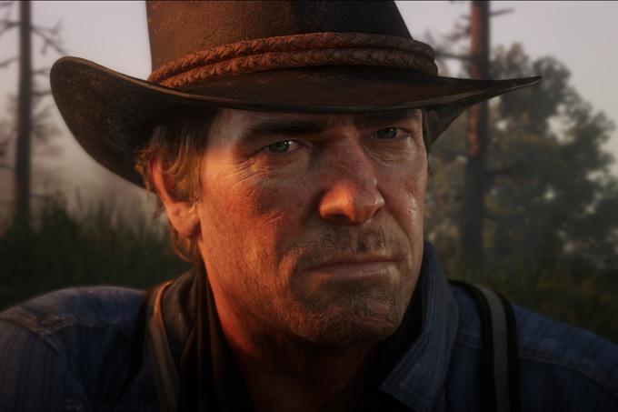 Glavni lik v Red Dead Redemption 2, ki ga vodi igralec, je "kavboj" in bandit Arthur Morgan. Obrazna mimika likov v RDR 2 je vrhunska.  | Foto: Rockstar Games