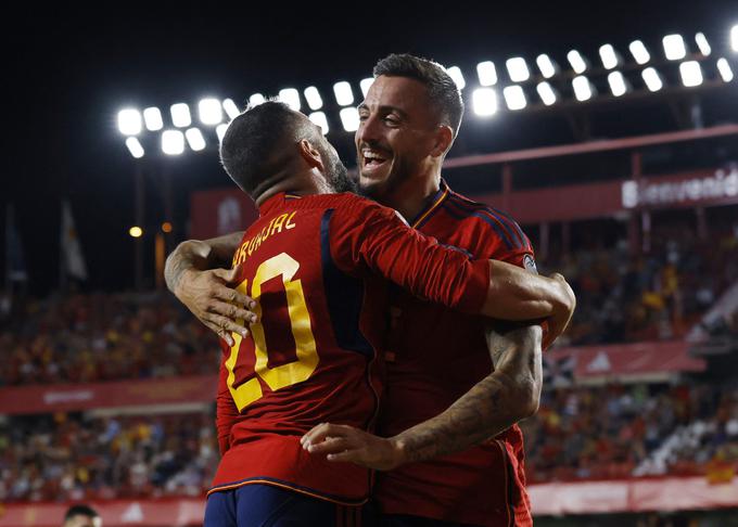 Joselu je dosegel tretji zadetek za Španije pri prepričljivi zmagi nad Ciprčani s 6:0. | Foto: Reuters