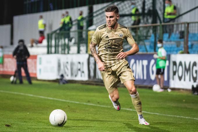 Luka Bobičanec bo zaradi poškodbe izpustil začetni del konferenčne lige, največje evropske tekme v zgodovini NK Mura. | Foto: Blaž Weindorfer/Sportida