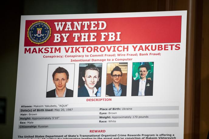Maksim Viktorovič Jakubets | Osnovne informacije o Maksimu Jakubetsu, ki jih je v četrtek na tiskovni konferenci z javnostjo delila ameriška obveščevalna agencija FBI. | Foto Getty Images
