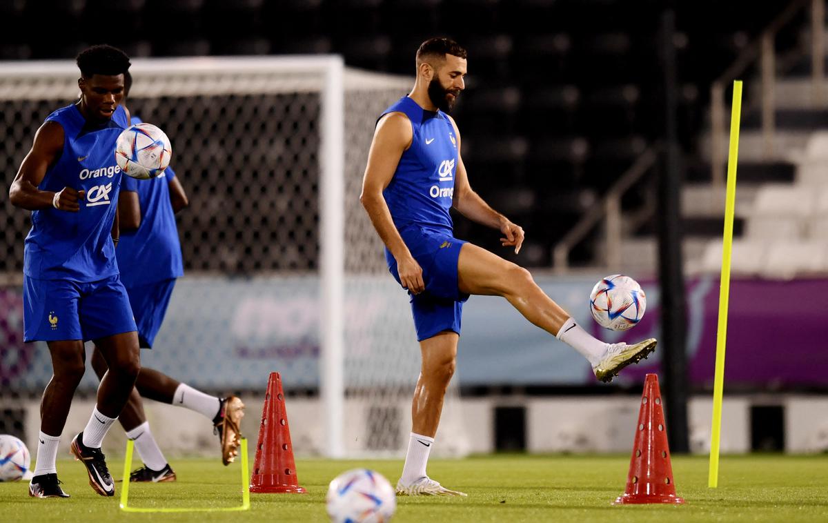 Karim Benzema | Karim Benzema je predčasno končal sobotni trening, francoski navijači so bili upravičeno v skrbeh. | Foto Reuters