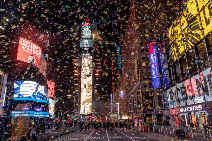 Times Square je bil letos prazen. | Foto: Reuters