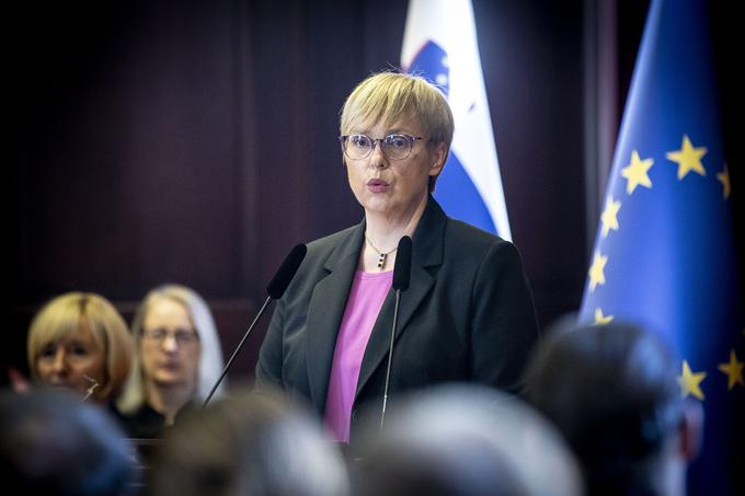 Navzoče je nagovorila tudi predsednica republike Nataša Pirc Musar, ki je opozorila, da so časi za sodni sistem trenutno težki. | Foto: Ana Kovač