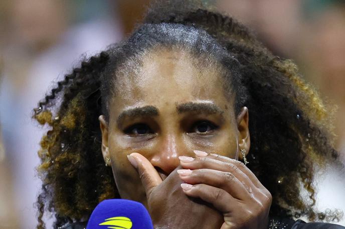 OP ZDA Serena Williams | Serena Williams po svojem zadnjem dvoboju v karieri ni mogla skrivati solza. | Foto Guliver Image