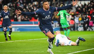 Mbappe blestel pri zmagi PSG, Marseille le do remija