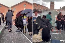 Apokaliptični prizori iz Benetk: zvezdnike pregnala ogromna toča #video