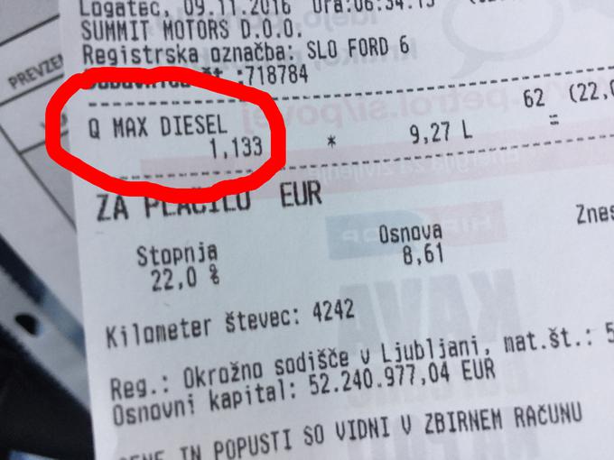 Liter dizelskega goriva je danes zjutraj ob avtocesti še vedno stal 1,33 evra. | Foto: Gregor Pavšič
