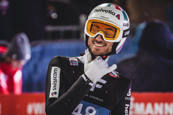 Killian Peier | Švicar Killian Peier je bil prvi na prvem in drugi na drugem treningu na veliki skakalnici. | Foto Sportida