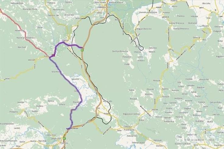 zemljevid do morja Obvoz iz Logatca prek Planine do Postojne. | Foto: