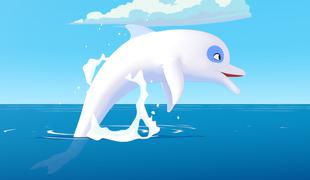 Julija bo v vaše domove priplaval beli delfin Zum