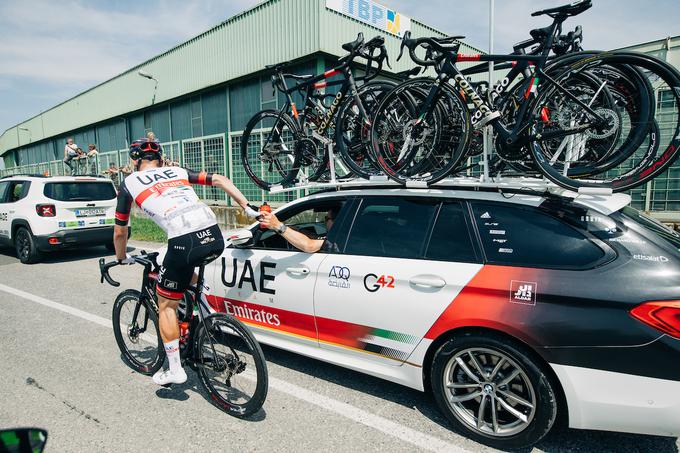 Eden od članov ekipe UAE, Mikkel Bjerg, je zaradi okužbe s koronavirusom pred 3. etapo zapustil dirko Po Sloveniji.  | Foto: Sportida