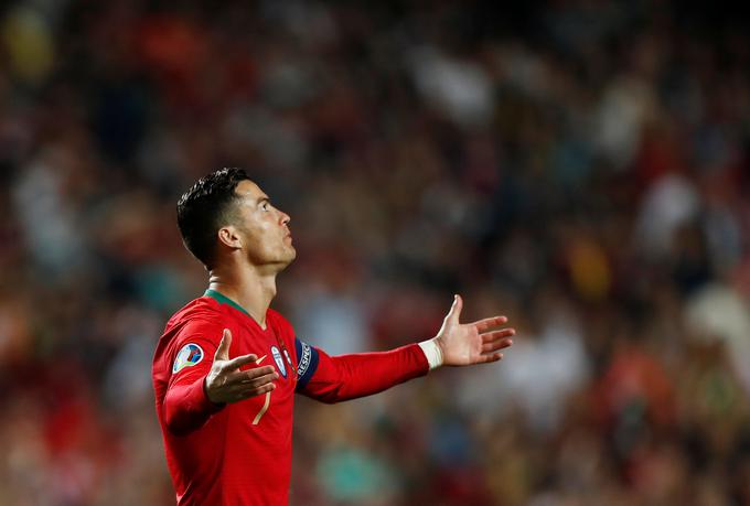 Cristiano Ronaldo kar ni mogel verjeti, da sodnik ni dosodil kazenskega udarca za gostitelje. | Foto: Reuters