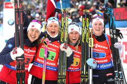 Norveškim biatlonkam štafeta, Slovenke zadnje