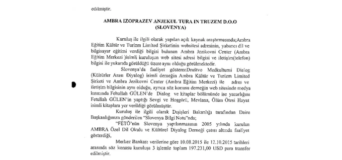 Tajni dokument razkriva, da so turški diplomati vohunili za slovenskimi organizacijami. | Foto: Nordicmonitor.com