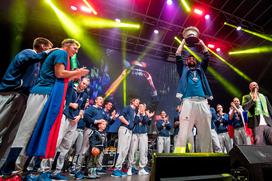 Sprejem košarkarjev EuroBasket 2017 Kongresni trg