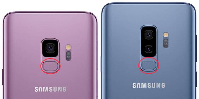 Čitalnik je pri modelih Galaxy S9 in Galaxy S9+ zdaj pod lečo fotoaparata.  | Foto: Samsung