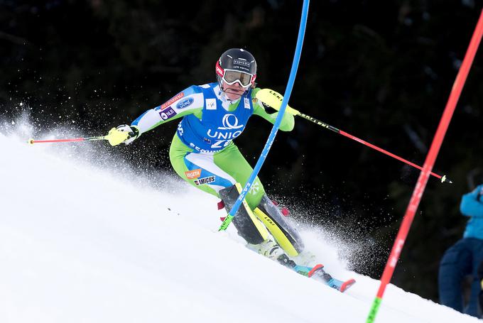 Maruša Ferk se je letos trikrat prebila do slalomskih točk, najboljši rezultat pa je 20. mesto. | Foto: Sportida