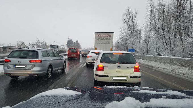 Primorska avtocesta danes zjutraj. | Foto: Gregor Pavšič