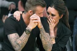 David Beckham med starši zmagovalec, Victoria poraženka