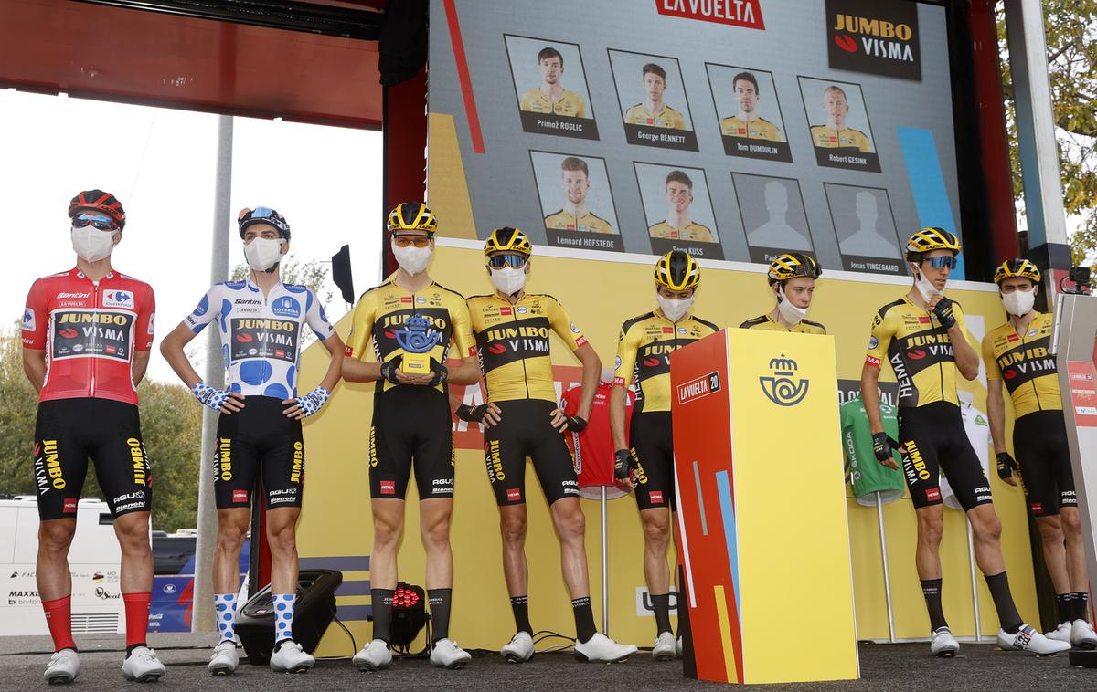 Vuelta Jumbo Visma | Primož Roglič in njegovi kolegi iz Jumbo-Visme za zdaj nadzorujejo dogajanje na Dirki po Španiji. | Foto PHOTOGOMEZSPORT2020