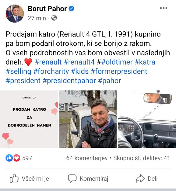 Borut Pahor | Foto: Facebook