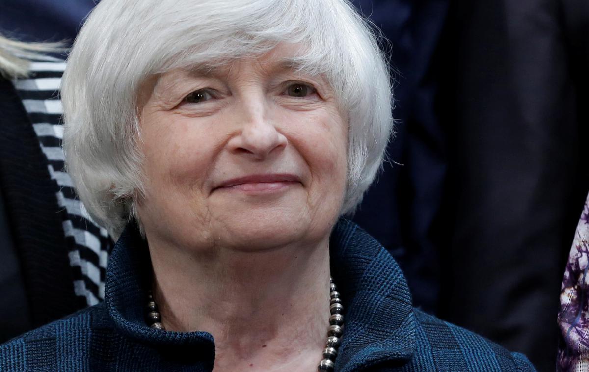 Janet Yellen | Janet Yellen je bila tudi v službi zadnjih dveh predsednikov Združenih držav Amerike. V obdobju administracij Baracka Obame in Donalda Trumpa, natančneje med letoma 2014 in 2018, je bila predsednica centralne banke ZDA (Federal Reserve ali krajše Fed). | Foto Reuters