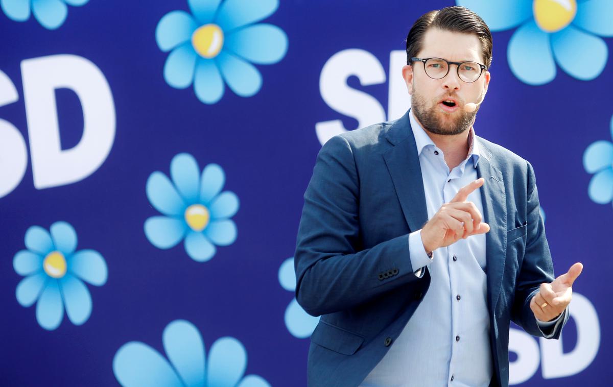 Jimmie Akesson | Švedskim demokratom, ki jih vodi Jimmie Åkesson, bo morda po volitvah prihodnje leto uspelo odločilno vplivati na oblikovanje desne švedske vlade. To bo za Švedsko skorajda nekakšna politična revolucija. | Foto Reuters