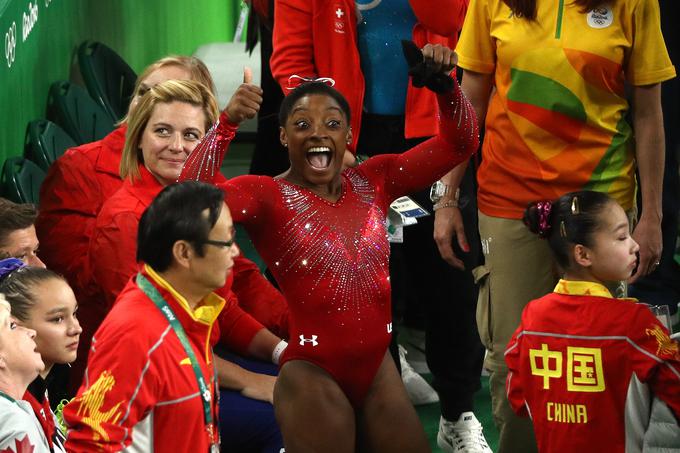 Ameriška telovadka Simone Biles je na olimpijskih igrah v Riu de Janeiru osvojila pet olimpijskih medalj, od tega štiri zlate. | Foto: Getty Images