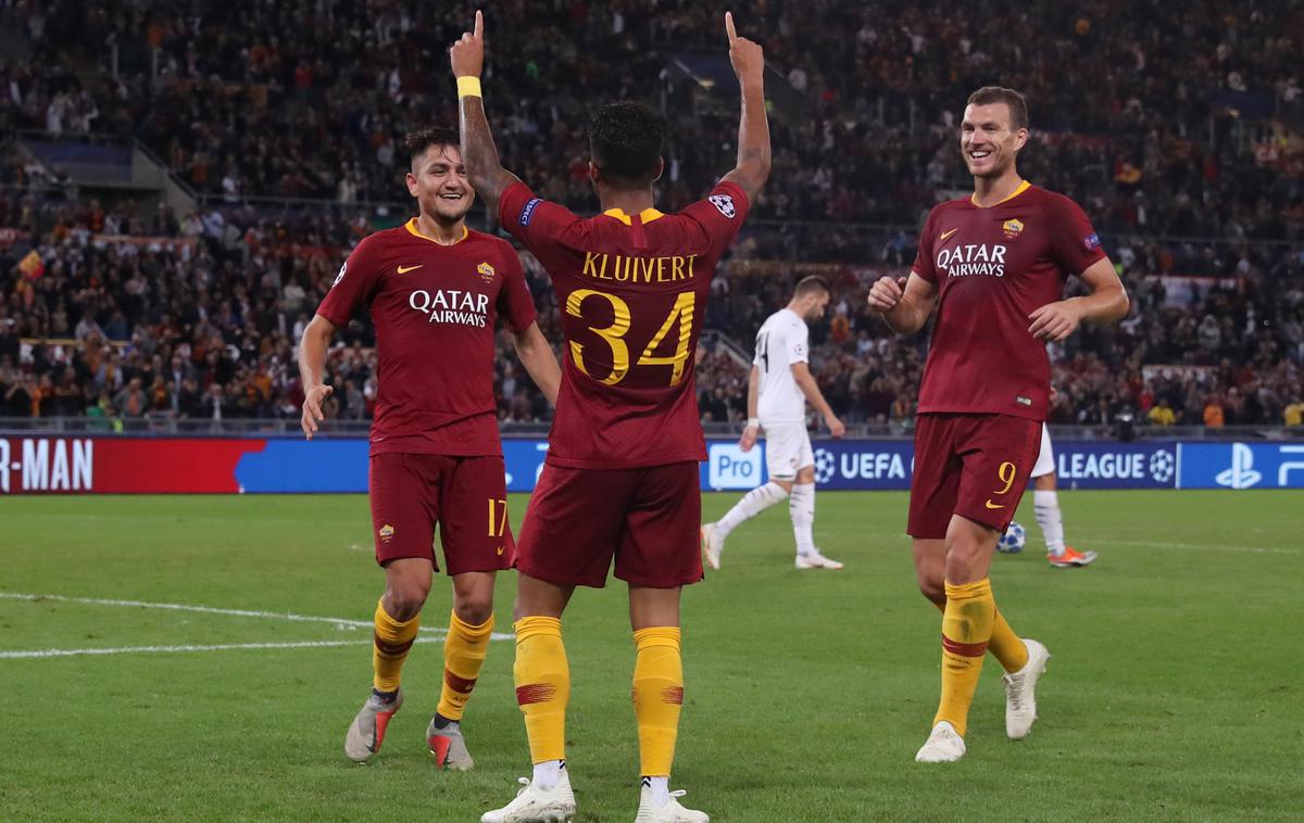Justin Kluivert | Roma je v torek premagala Viktorio Plzen kar s 5:0. | Foto Reuters