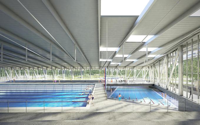 Tako bo videti nov sodoben plavalni center na Iliriji.  | Foto: Mestna občina Ljubljana