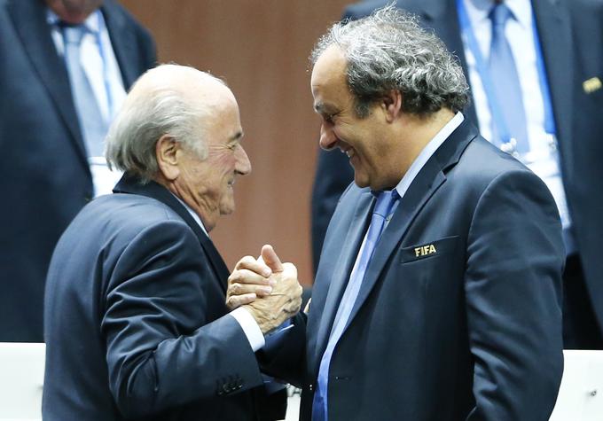 Joseph Blatter in Michel Platini sta se leta 2011 dogovorila za plačilo, ki je dvignilo veliko prahu. | Foto: 