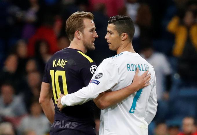 Harry Kane in Cristiano Ronaldo sta se razšla s prijateljskih 1:1. | Foto: Reuters