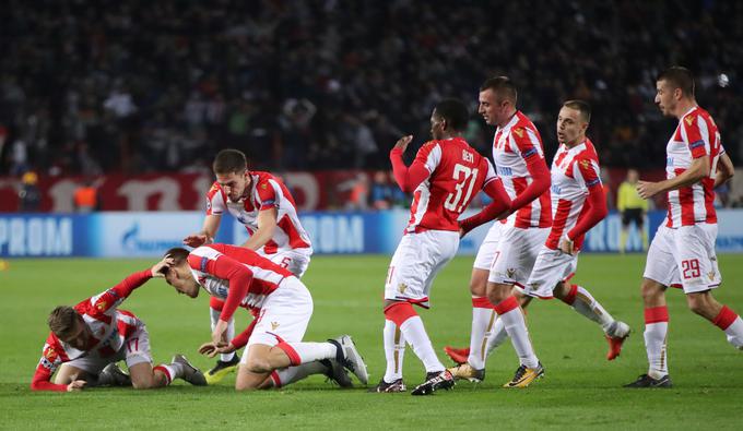 Nogometašem Crvene zvezde je v Beogradu uspel velik podvig. | Foto: Reuters